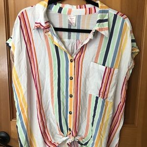 No Boundaries XXXL striped summer shirt